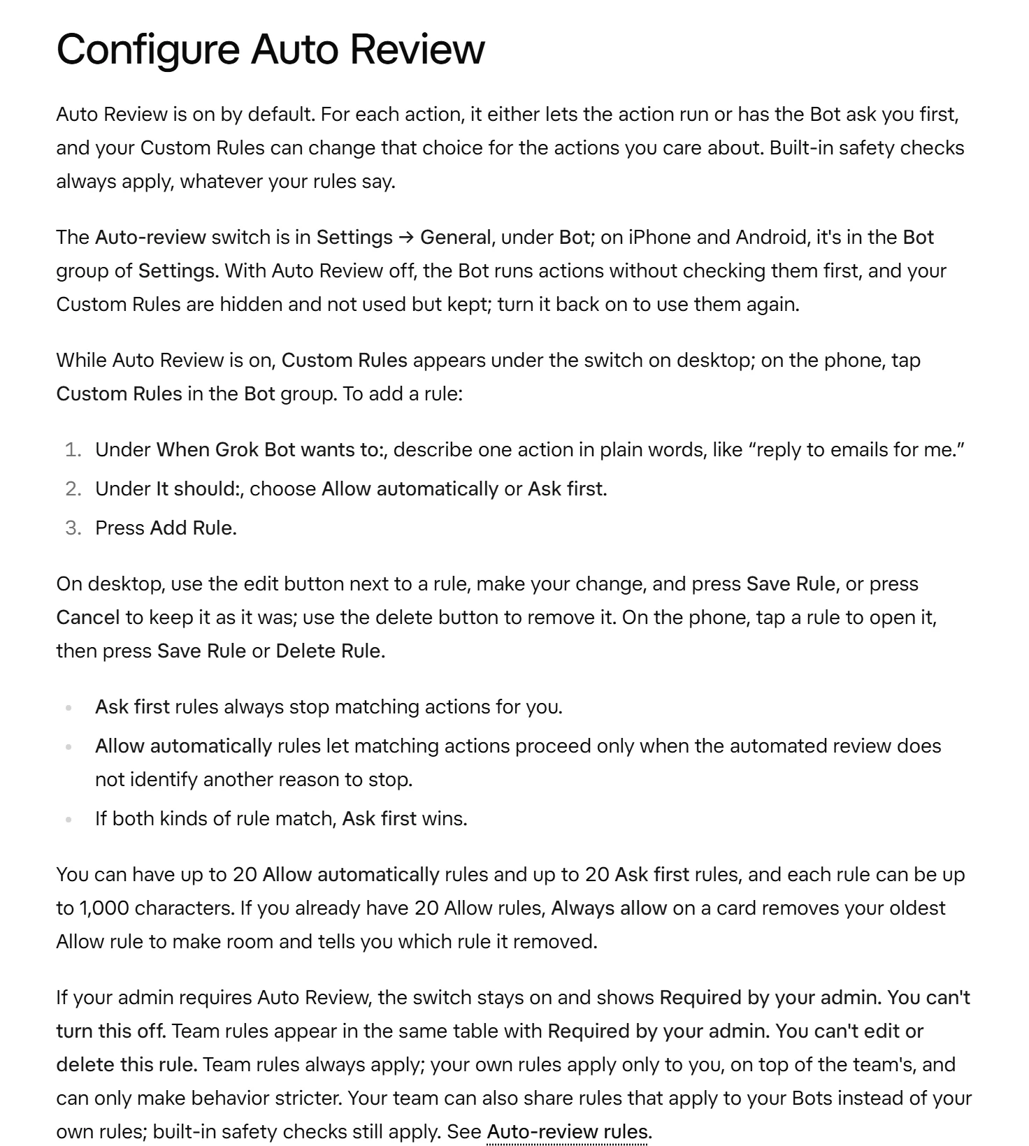 Documentación oficial · Approvals, security, and privacy › Configure Auto Review. Captura del 29/10/2026 · texto oficial del proveedor, en inglés.